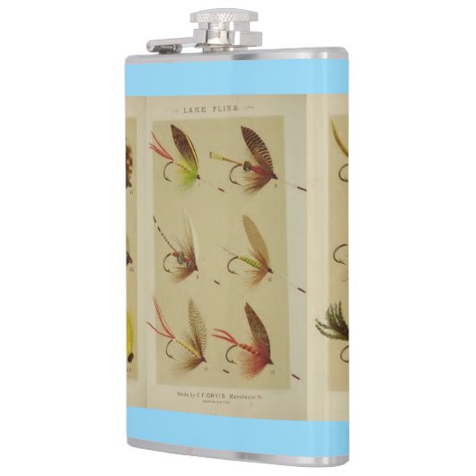 "Vintage Flies Fisherman" フラスク (左)