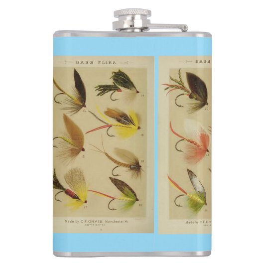 "Vintage Flies Fisherman" フラスク (裏面)