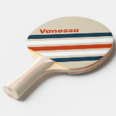 Vintage Flight Deck Angled Striping with Name 卓球ラケット (正面アングル)