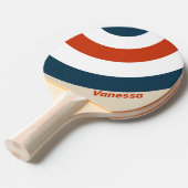 Vintage Flight Deck Circle Stripe with Name 卓球ラケット (正面アングル)