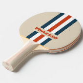 Vintage Flight Deck Pin Striped with Name 卓球ラケット (正面アングル)