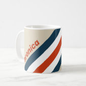 Vintage Flight Deck Stripes with Name コーヒーマグカップ (正面左)