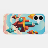 Vintage Floating Islands iPhone 16ケース (裏面横)
