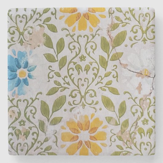 Vintage Floral ストーンコースター (正面)