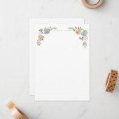 Vintage Floral ノートカード (正面/裏面インサイチュ)