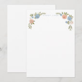 Vintage Floral ノートカード (正面/裏面)