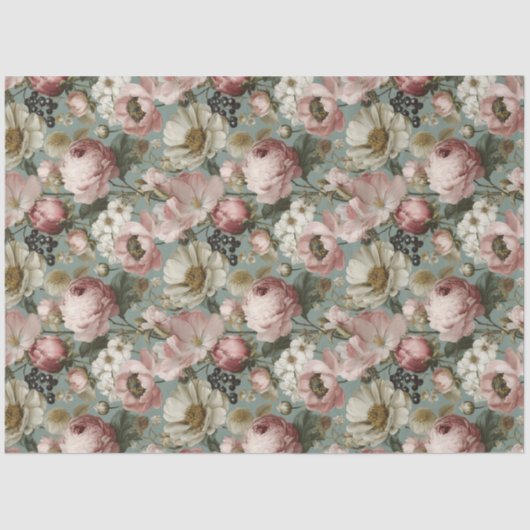 Vintage Floral 薄葉紙 (正面)
