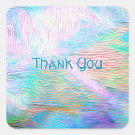 Vintage Floral Abstract – Romantic Pattern Thanks  スクエアシール