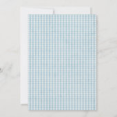 Vintage Floral and Gingham Santa Birthday 招待状 (裏面)