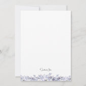 Vintage Floral anniversary Photo invitation  招待状 (裏面)