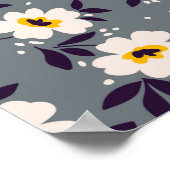 Vintage floral background. Seamless  Flowers patte ポスター (角)