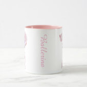 Vintage Floral Ballet Slippers Aesthetic Coffee マグカップ (中央)