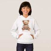 Vintage Floral Bear With Heart Valentine's Day (正面フル)