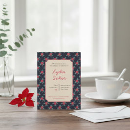 Vintage Floral Birthday Party Invitation  招待状