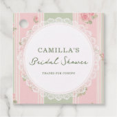 Vintage Floral Bridal Shower  フェイバータグ (正面)