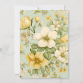 Vintage floral bridal shower 招待状 (裏面)