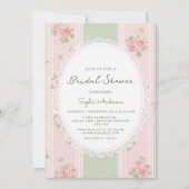 Vintage Floral Bridal Shower Invitation  招待状 (正面)