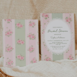 Vintage Floral Bridal Shower Invitation  招待状