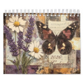 Vintage Floral Butterfly Calendar カレンダー (カバー)