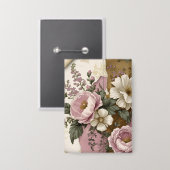 Vintage Floral - Button 缶バッジ (正面/裏面)
