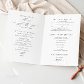 Vintage Floral Catholic Mass Wedding Program プログラム