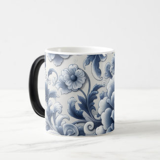 Vintage Floral Ceramic Mug | Blue & White Botanica モーフィングマグカップ