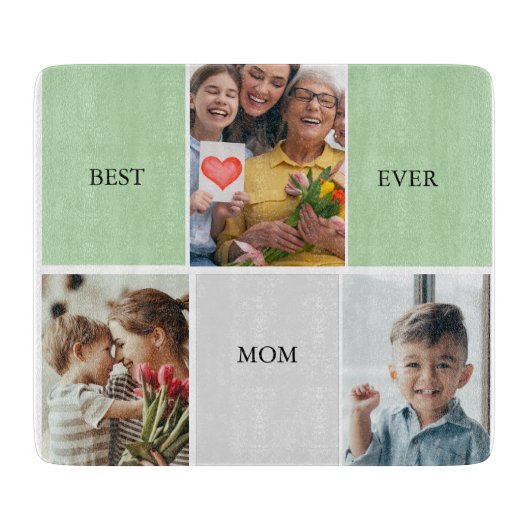 Vintage Floral Collage Photo Mother's Day カッティングボード (正面)