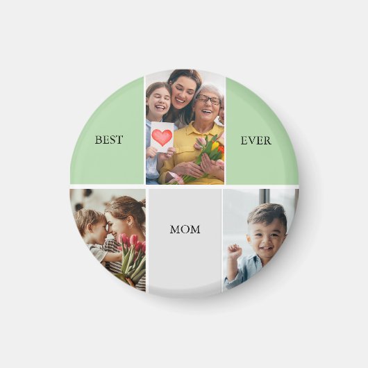 Vintage Floral Collage Photo Mother's Day マグネット (正面)