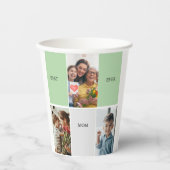 Vintage Floral Collage Photo Mother's Day 紙コップ (正面)