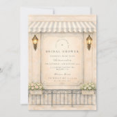 Vintage Floral Courtyard Bridal Shower 招待状 (正面)