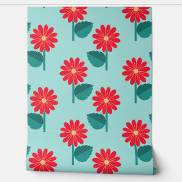 Vintage Floral Daisy Pattern Wall Decor 壁紙