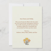 Vintage Floral Easter Blessings Greeting Card シーズンカード (裏面)