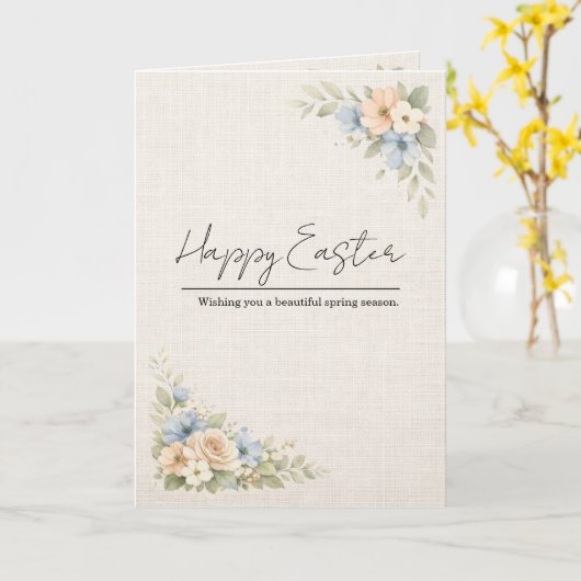 Vintage Floral Easter Card カード (黄色い花)