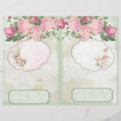 Vintage Floral Ephemera #11 Scrapbook Paper  (正面)