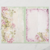 Vintage Floral Ephemera #3 Scrapbook Paper  (正面)