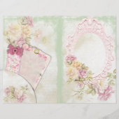 Vintage Floral Ephemera #5 Scrapbook Paper  (正面)