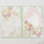 Vintage Floral Ephemera #6 Scrapbook Paper  (正面)