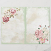 Vintage Floral Ephemera #9 Scrapbook Paper  (正面)