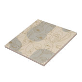 Vintage Floral Face Line Pattern (2) タイル (側面)