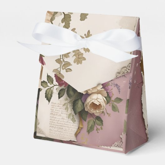 Vintage Floral - Favor Box フェイバーボックス (正面サイド)