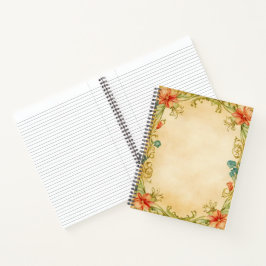 Vintage Floral Frame Design  ノートブック