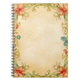 Vintage Floral Frame Design  ノートブック