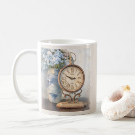 Vintage Floral French Country Clock Decor Mug コーヒーマグカップ