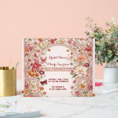 Vintage Floral Garden Bridal Shower  アクリルサイン (ウェディング)