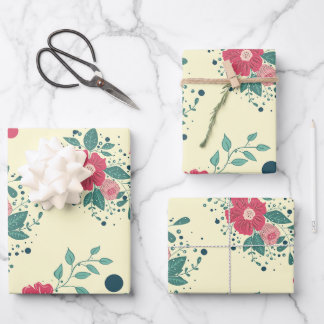Vintage Floral Garden Matte Wrapping Paper ラッピングペーパーシート