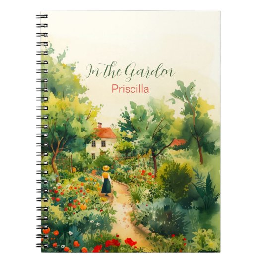 Vintage Floral Garden Notebook ノートブック (正面)