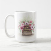 Vintage Floral Grandma Sentimental Gift コーヒーマグカップ (左)