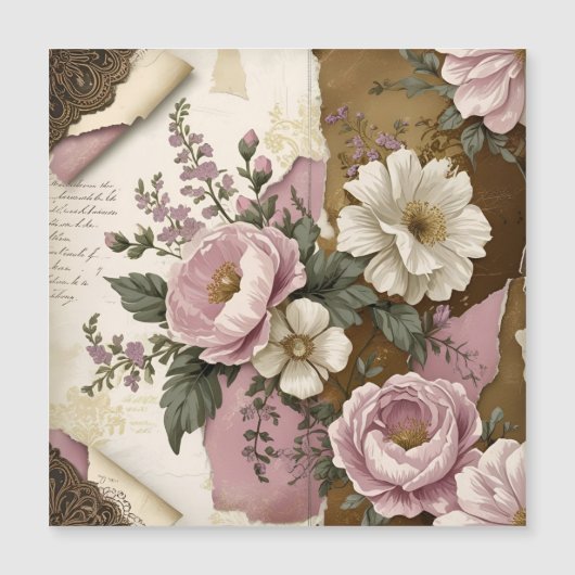 Vintage Floral - Magnetic Card (正面)