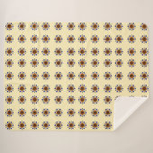 Vintage Floral Mandala シェルパブランケット (正面(横))