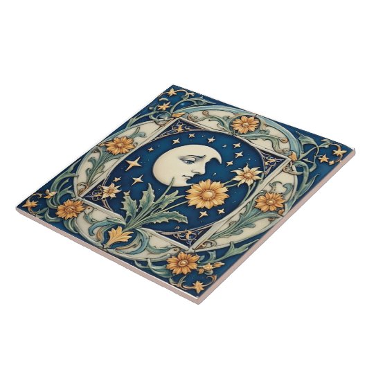 Vintage Floral Moon タイル (側面)